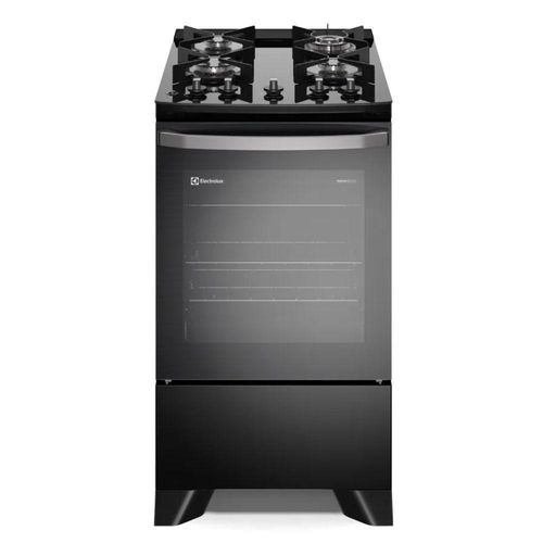 Fogão de Piso Electrolux 4 Bocas Experience Preto Bivolt