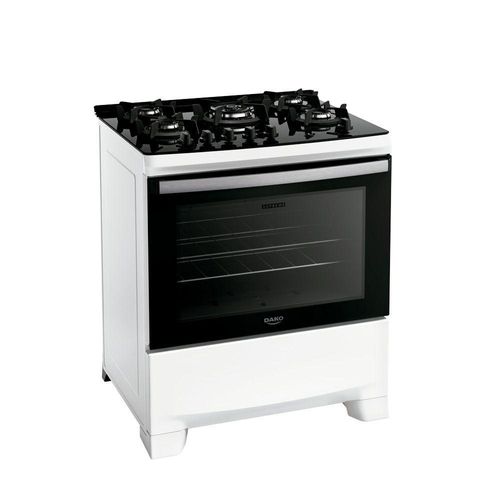 Fogão Dako Supreme Glass 5 Bocas A Gás Branco - Bivolt