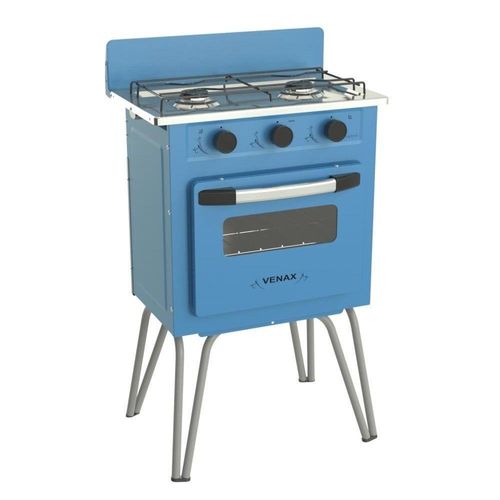 Fogão 2 Bocas Venax Gemini Vetro Azul Gás Glp