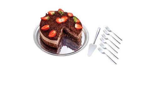 Conjunto de Bolo com 8 Peças Aço Inox - Prato 33cm ( 49300 )