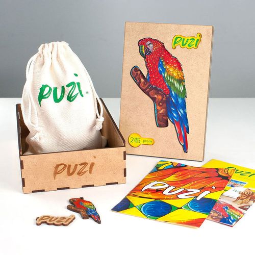 QUEBRA-CABECA ARARA VERMELHA P 100 PEÇAS - PUZI