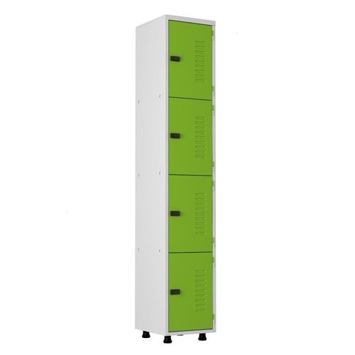 Armário Roupeiro Aço 4 Portas Academia Guarda Volume Verde