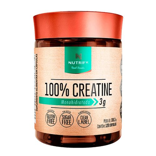Creatina Monohidratada 100% Creatine Nutrify 120 cápsulas
