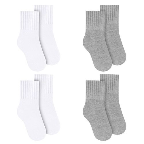 Kit 4 Pares de Meias Selene Básica Cano Médio Infantil