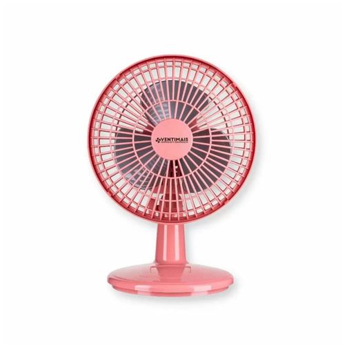 Ventilador Mini 20cm Ventimais Turbo 2 Vel Rosa/Prata 110v