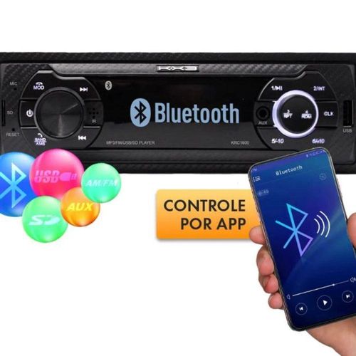 Rádio Som Automotivo Krc C/ Usb & Bluetooth