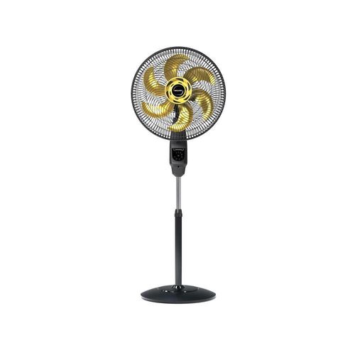 Ventilador De Coluna Mallory Chronos 6 Pás 140W Preto Com Dourado 110V