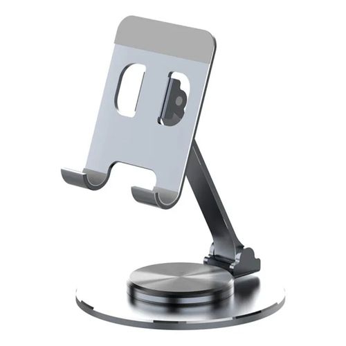 Suporte de Mesa Giratório 360º Dobrável Ajustável Compacto para Celular Tablet