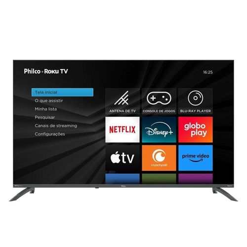 Smart TV 49" Philco LED 4K Roku TV Borda Infinita P49ERA Bivolt
