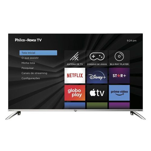 Smart TV 50” Philco LED 4K Roku TV Dolby Áudio PTV50G7PR2CSB Bivolt