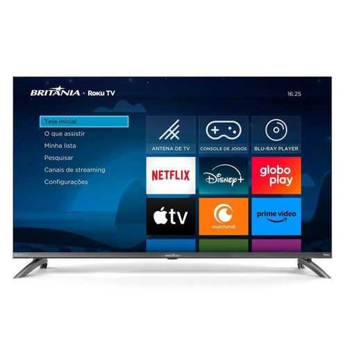 Smart TV 40” Britânia BTV40M9GR2CGB Roku TV LED Dolby Audio Bivolt