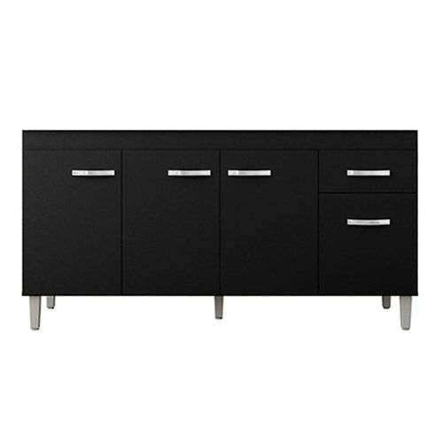 Balcão De Pia Gabriela 150 Cm Preto - Ajl