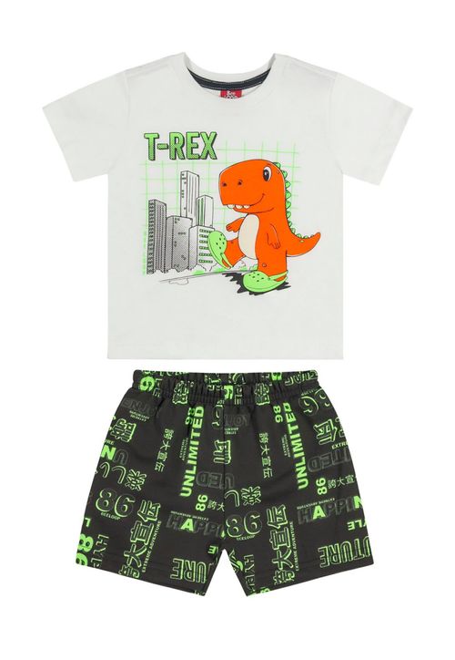 Conjunto Bermuda e Camiseta Bebê Menino Bee Loop