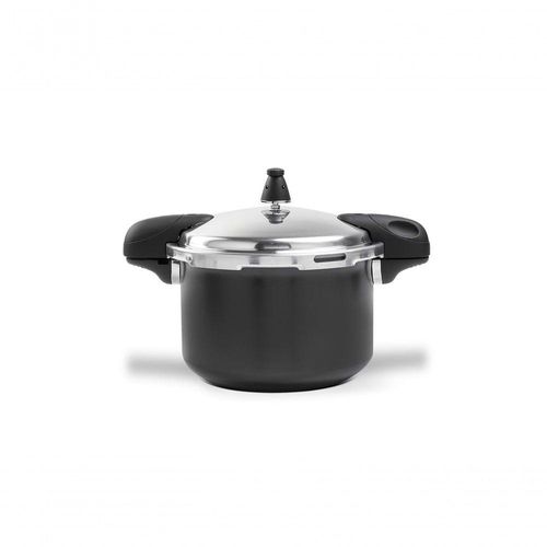 Panela De Pressão 22 Cm 5,4 L Cerâmico Fundo De Indução Linha Ceramic Life Pressure Brinox Preto