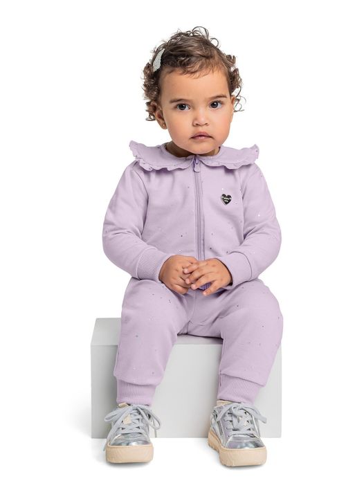 Conjunto com Jaqueta e Calça com Glitter para Bebê Menina Quimby