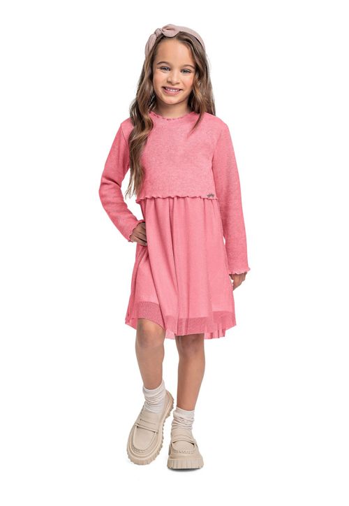 Vestido Manga Longa em Tricot Quimby