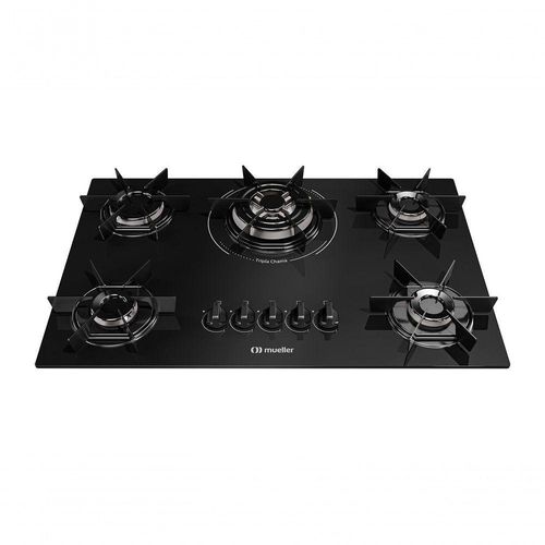 Cooktop Mueller 5 Bocas Com Queimador Tripla Chama MCG5BC Bivolt