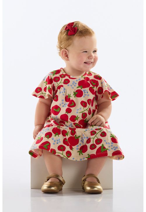Vestido Tomates para Bebê Menina Quimby