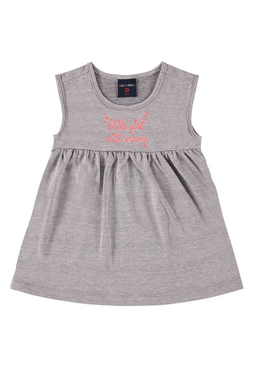 Vestido em Malha Trabalhada para Bebê Menina Guloseima