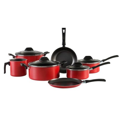 Conjunto de Panelas Brinox Garlic 7001/101 Vermelho - 7 Peças