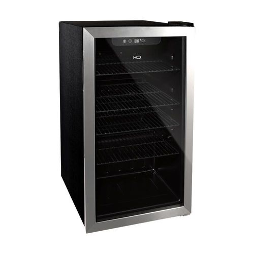 Cervejeira Expositor Vertical HQ Vidro Duplo 100 Litros Inox HQ-100CEVPV 220V