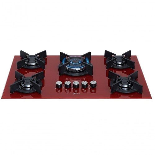 Fogão Fischer 5 Bocas Tripla Chama Rouge Bivolt