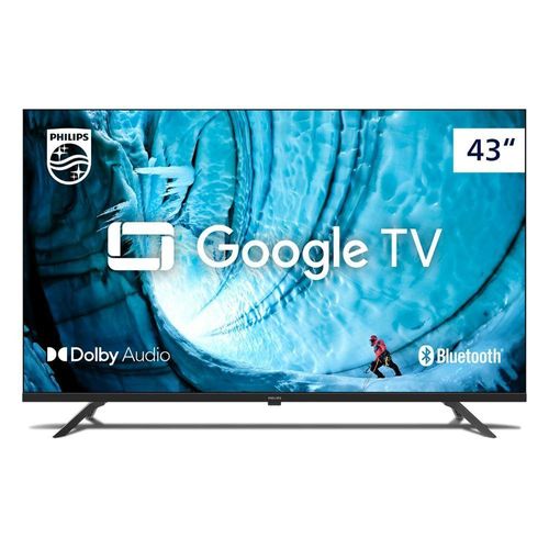 Smart TV Philips 43 Full HD Google TV Comando De Voz HDR Preto Bivolt