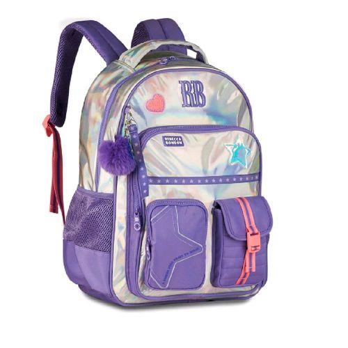 MOCHILA REBECCA BONBON HOLO SHINE DE COSTAS 17,5 REF RB27020