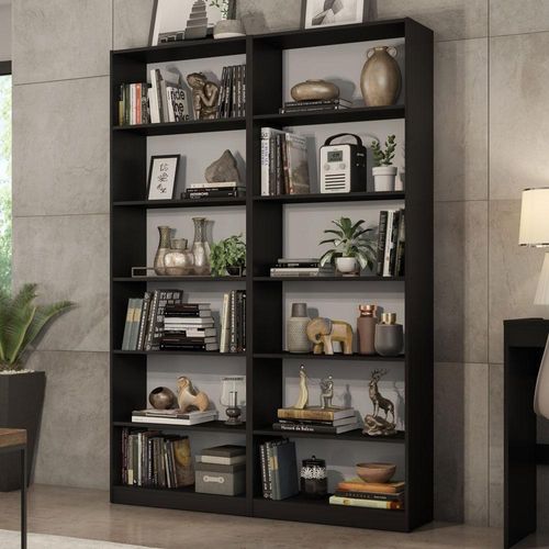 Kit com 2 Estantes Livreiro 6908 Preto
