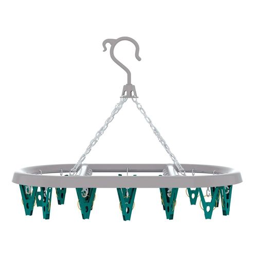 Mini Varal Oval FlashLimp LAV6803 com 24 Prendedores em Plástico