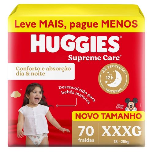 Fralda Huggies Máxima Proteção XXXG 70 unidades
