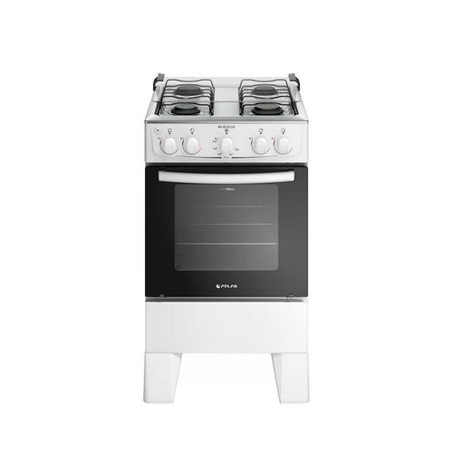 Fogão 4 Bocas Com Mesa Inox Milão Plus 30000177 Atlas Branco Bivolt