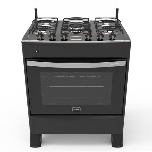 Fogão 5 Bocas A Gás Acendimento Automático Realce Bivolt Cr211 Preto Preto 127/220
