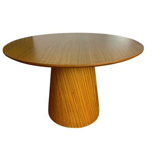 Mesa Cone De Centro Tampo 70Cm Mdf Freijó Marrom