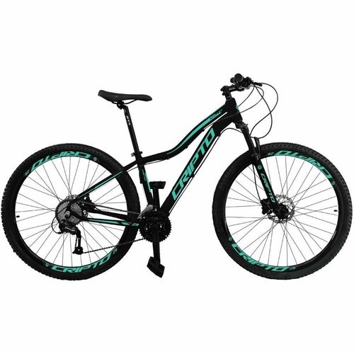 Bicicleta Aro 29 Cripto 24 Vel Freio Hidráulico E Suspensão - Preto-verde - 15" Preto-verde
