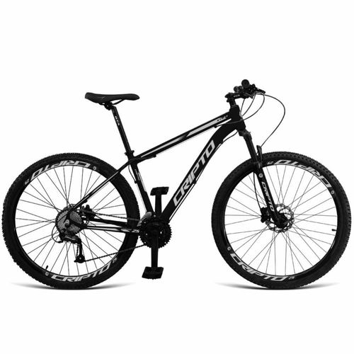 Bicicleta Aro 29 Cripto 21 Marchas Freios Disco C- Suspensão - Preto-prata - 15" Preto-prata