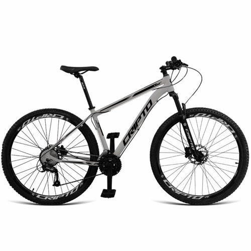 Bicicleta Aro 29 Cripto 24 Marchas Freios Disco E Suspensão - Prata-preto - 19" Prata-preto