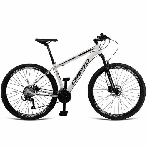 Bicicleta Aro 29 Cripto 27v Alivio Freio Hidraulico Trava K7 - Branco-preto - 19" Branco-preto