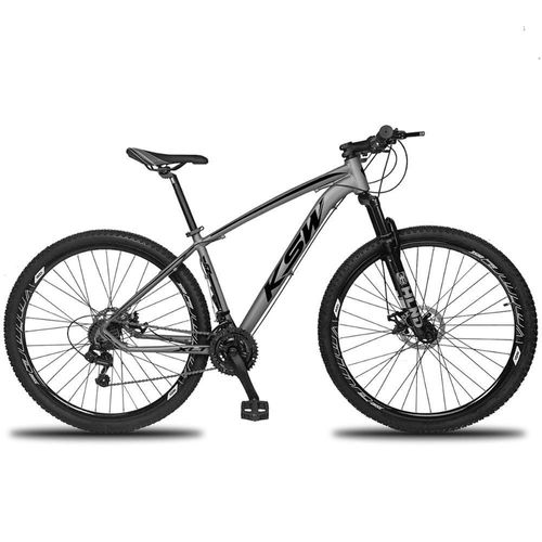 Bicicleta Aro 29 Ksw 21v Com Suspensão E Freios A Disco - Grafite-preto - 15" Grafite-preto
