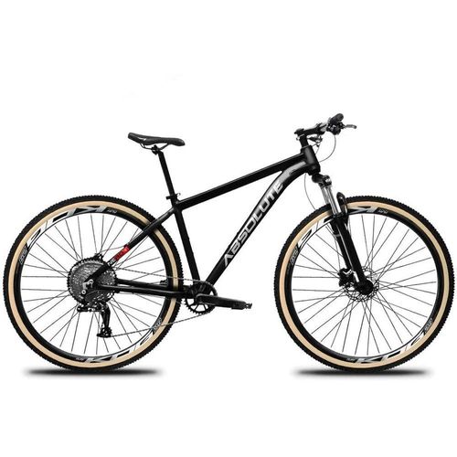 Bicicleta Aro 29 Absolute Nero 5 12v Garfo Trava No Guidão Freios Hidráulicos Com Pneu Faixa Preto Tam 21