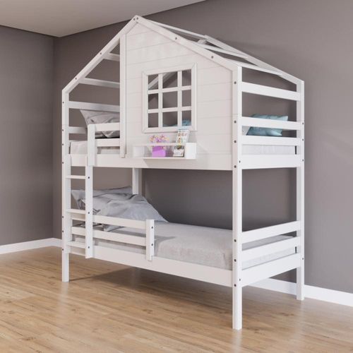 Beliche Casinha Janela Grade Proteção Madeira Branco