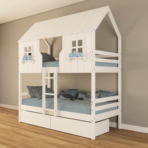 Beliche Casinha Encantada Com 02 Gavetas Madeira Maciça