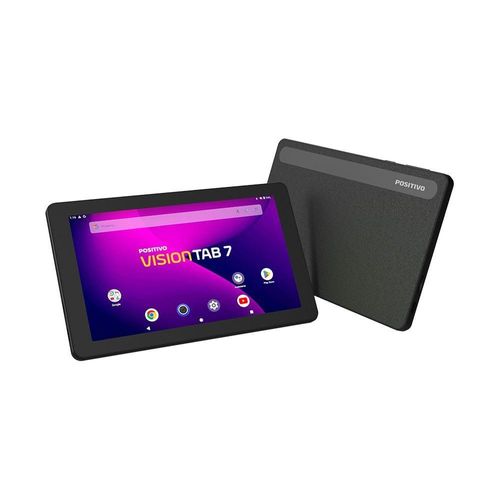 Tablet Positivo Vision Tab 7 - 3GB RAM, 64GB, Octa-core, Android 14 Go, Wi-Fi, Tela IPS 7”, Bateria 3100mAh Preto