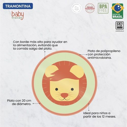 Prato Infantil Tramontina Baby Friends Laranja