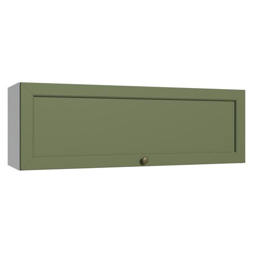 Armário Aéreo 100 cm 1 Porta Basculante Branco/Verde Vik Madesa