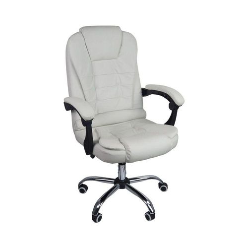Cadeira De Escritório Presidente Reclinável Ergonômica Branco