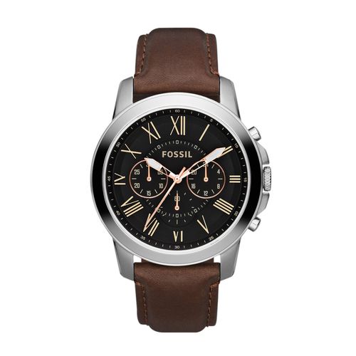 Relógio Fossil Masculino Grant Prata - FS4813/Z FS4813/Z