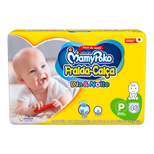 Fralda Calça Mamypoko Dia e Noite P 46 Unidades