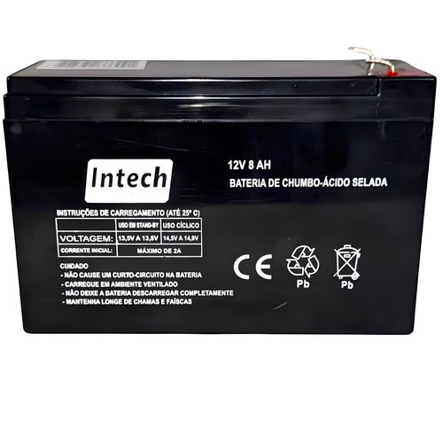Bateria para Pulverizador Costal Elétrico 12v 8ah Intech Machine