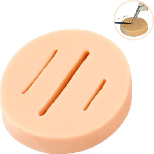 Simulador de Pele Humana para Treinamento de Sutura Disco Sintética Cirurgia Ortho Pauher